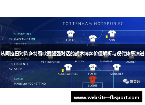 从阿拉巴对阵多特看欧冠强强对话的战术博弈价值解析与现代体系演进