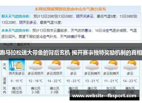 跑马拉松送大带鱼的背后玄机 揭开赛事独特奖励机制的真相
